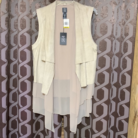 INC International Concepts Jackets & Blazers - Vakko for I -N-C (International Concepts) Suede Vest in Nude Color